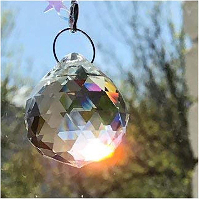 Hanobo 20mm Clear Feng Shui Crystal Ball Prisms Pendant Suncatcher Hanging Fa... gallery