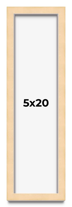 5×20 IN Shadow Box Frame Brown | 0.875 Inches Deep Real Wood Contemporary Shadow