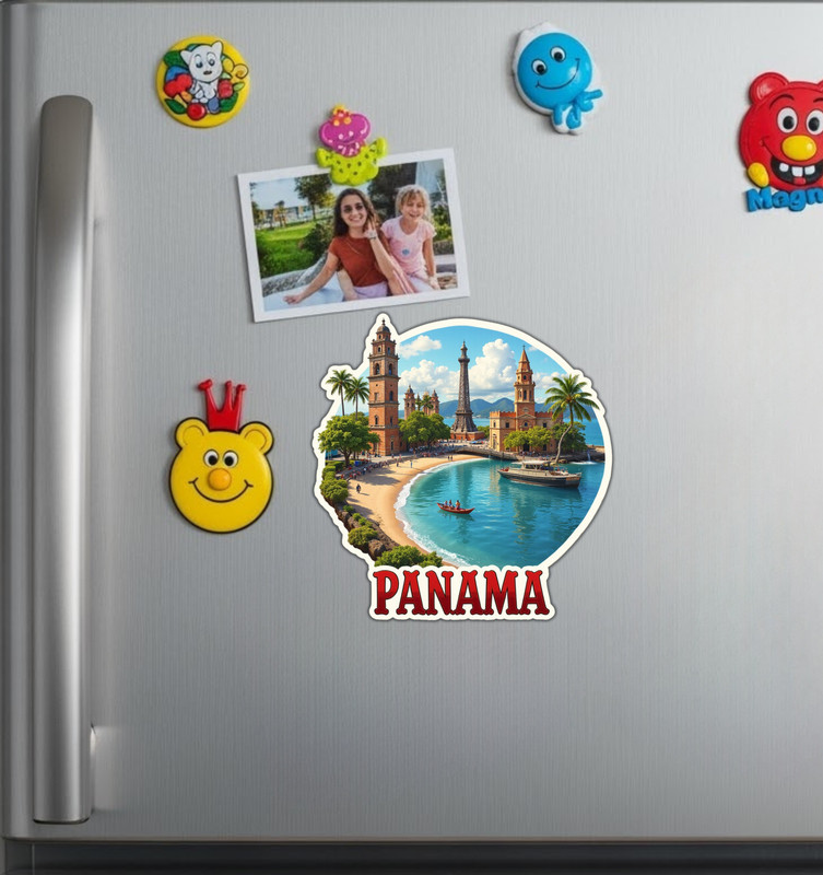 Panama Fridge Magnet or Laptop Sticker gallery