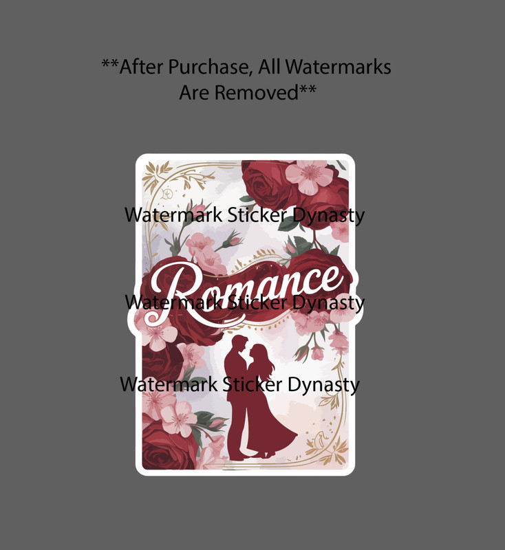 Romance Book Sticker Waterproof Decal Flower Floral Rose Love Reader Gift NEW