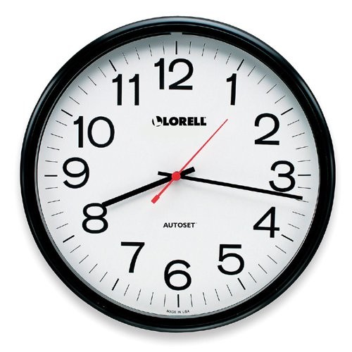 Lorell Radio Controlled Wall Clock – Digital – Quartz – Atomic (LLR60994)