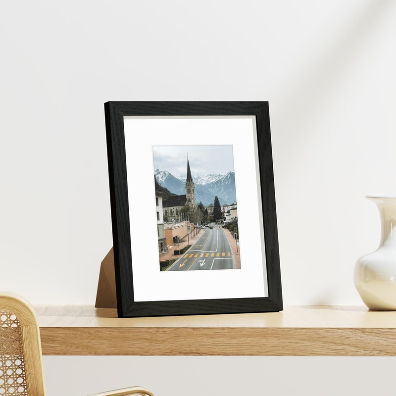 8X10 Picture Frames Set of 9, Shatter Resistant Plexiglass, Display 5X7 Pictures gallery