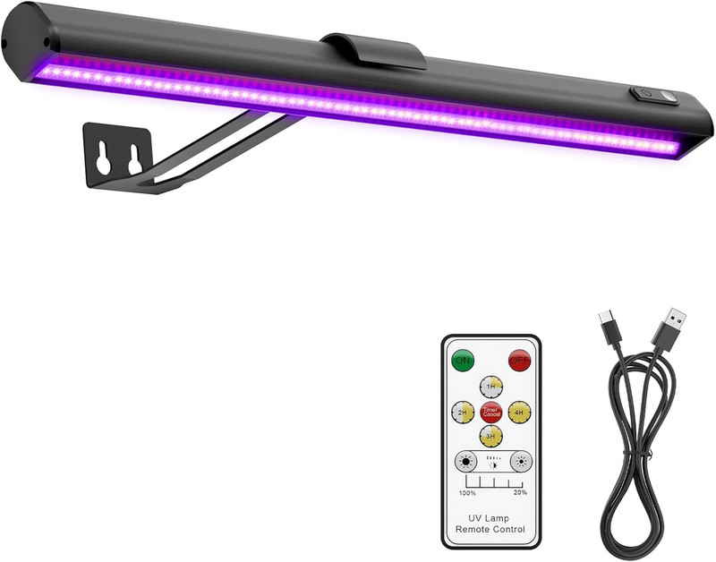 Black Light For Blacklight Tapestry 15'' Rechargeable Blacklight Picture Light