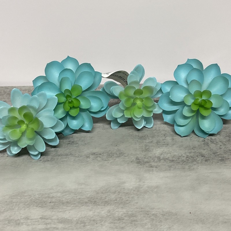 Succulent Picks Artificial Assorted Lot Of 16 Aloe Fern Flowers Blue Purple gallery
