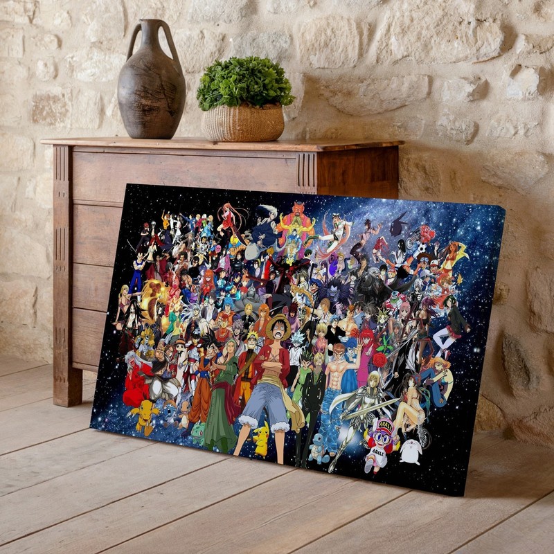 Anime Characters Canvas Wall Art Poster Print Cartoon Manga Japan Otaku Decor gallery