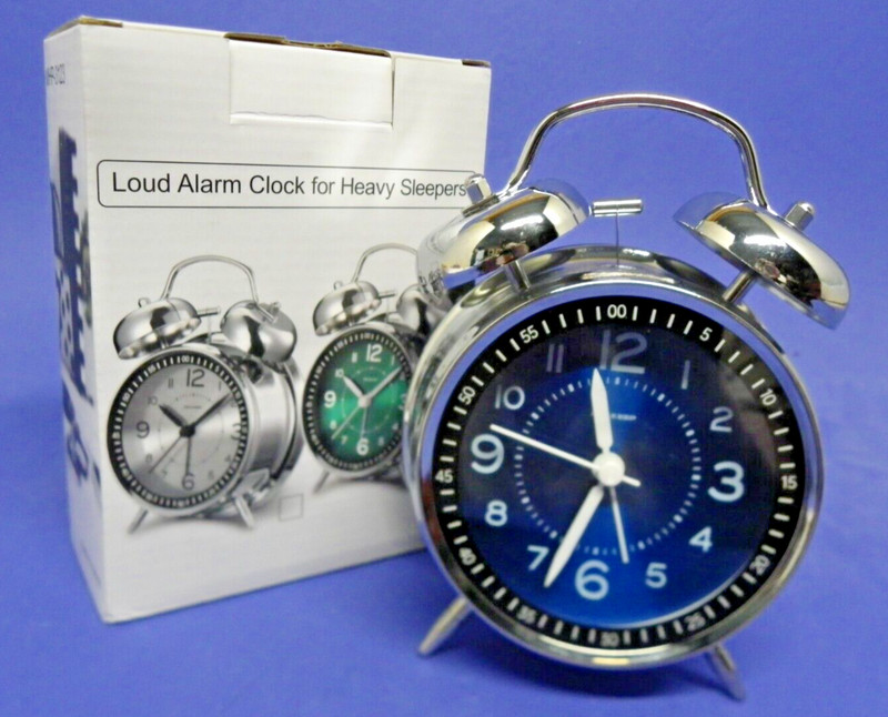 Peakeep Loud Alarm Clock for Heavy Sleepers Adults, Metal 4 Inches Twin Bell