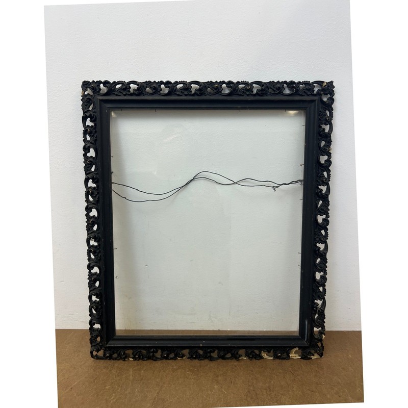 Vintage Ornate Black Scroll Picture Frame Fits 15×18 Art Photo Antique Victorian