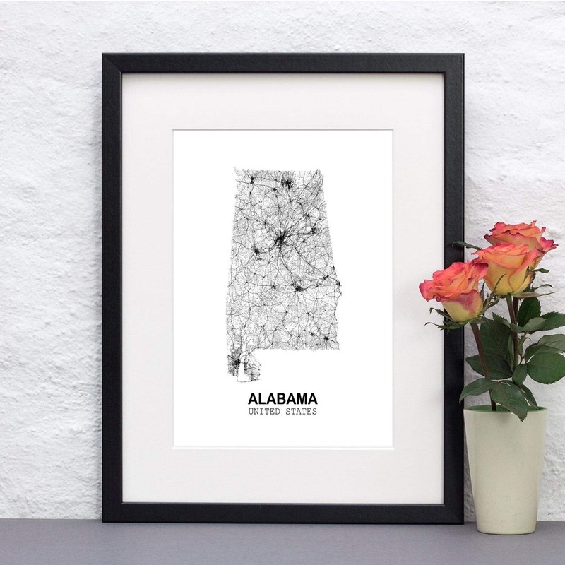 Eleville 11X14 Unframed Alabama United States 14"L x 11"W, Black and White gallery