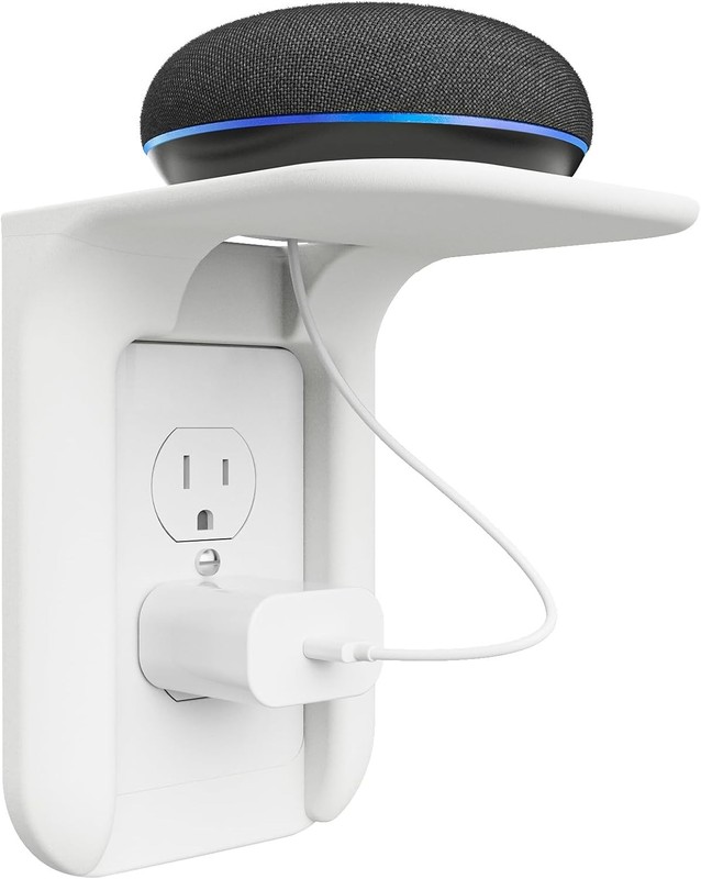 WALI Outlet Shelf Wall Holder, Bathroom Shelf up to 10lbs Standard Vertical Dupl