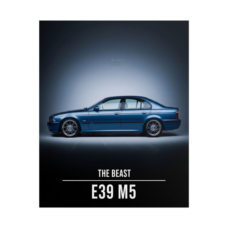 BMW E39 M5 Poster – Classic Sports Sedan Wall Art Print Decor