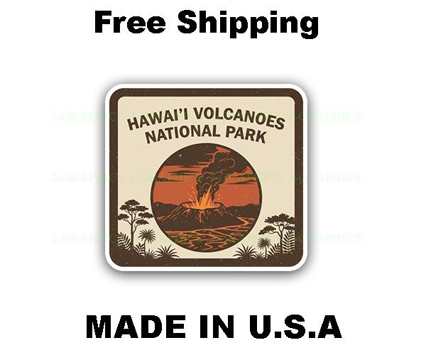Hawai'i Volcanoes National Park Sticker Decal Vinyl Souvenir travel Hawaii A
