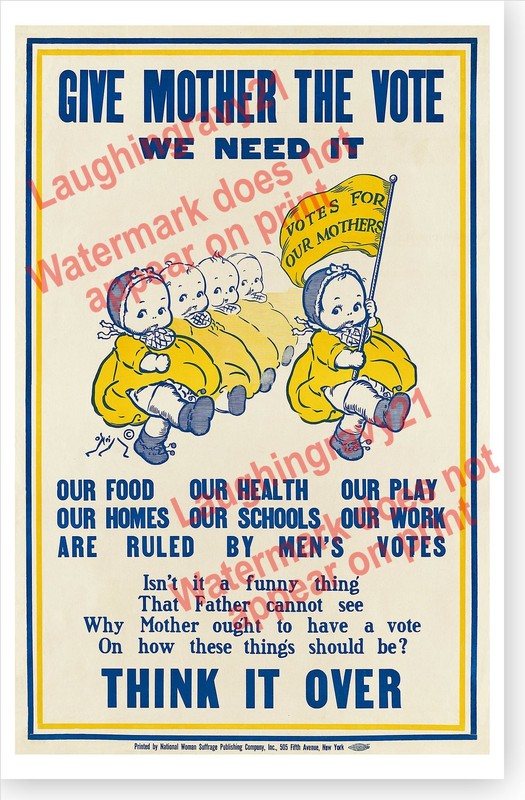 Give Mother The Vote We Need It Retro 1915 Womens Suffrage Poster