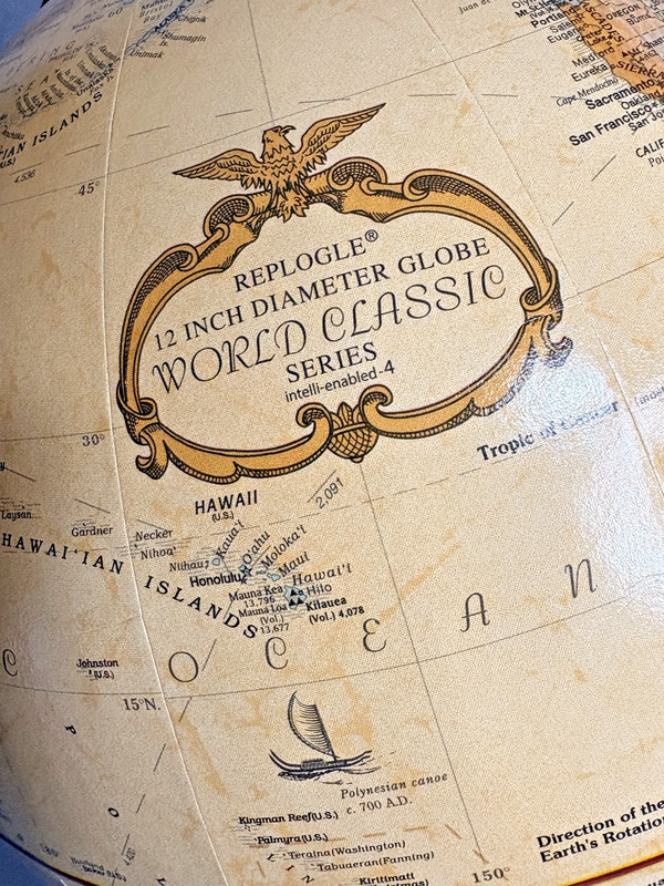 Vintage Replogle 12" World Classic Series Globe Desktop Tabletop Atlas Map gallery