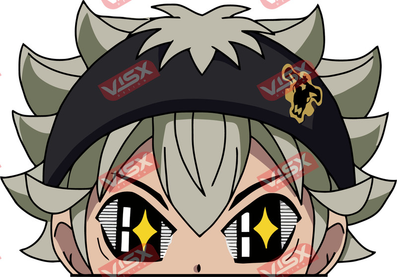 Asta Black clover peeker decals anime car truck window vinyl sticker