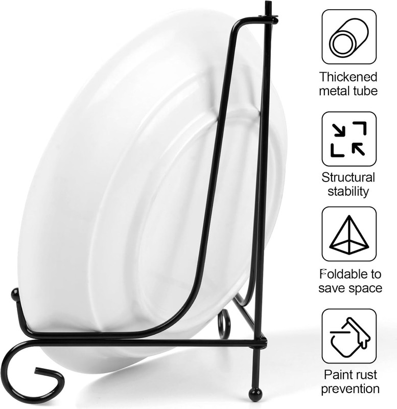 Versatile 2 Pack 8 Inch Metal Frame Holders - Foldable Design for Art & Photos gallery