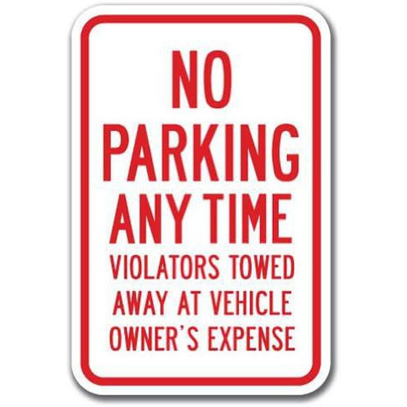 Vehicles Not Allowed Sign Aluminum Sign 8×12 Offenders Warning Outdoor