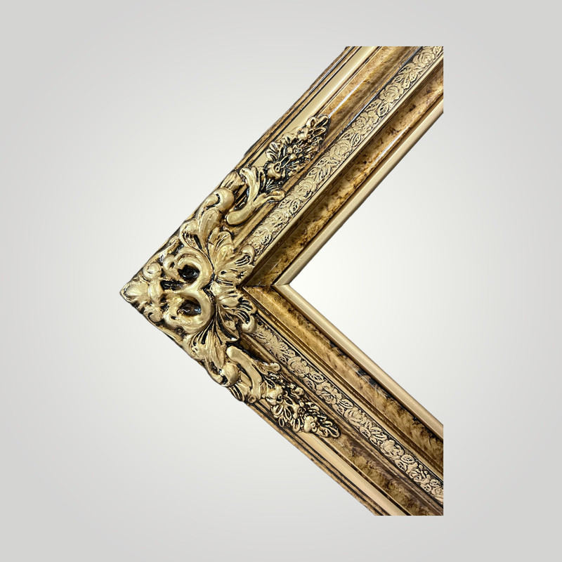 16 X 20 In stock Ready to ship compo XL ornate corners wood frame, Marble gold