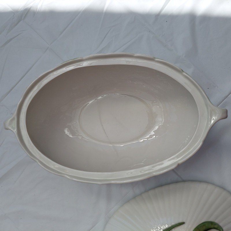 Fitz & Floyd In Bloom Serving Bowl Soup Tureen w/ Lid, Hibiscus, Leaves Garden gallery