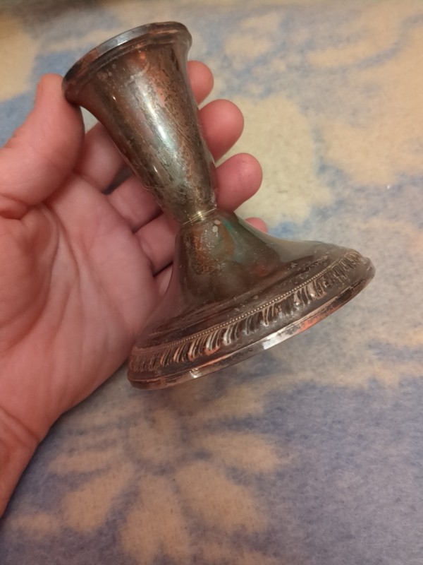Vintage Duchin Creation Sterling Silver Candlestick Holder Weighted MCM 4" gallery