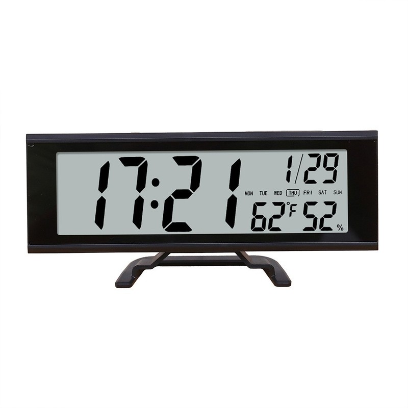 Digital Alarm Clock, [Newest] LED Alarm Clock, Large Display Desk Clock with Tem