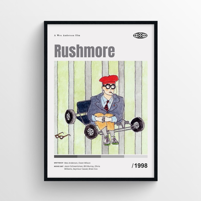 Rushmore Movie Poster Print, Wall Art – Unframed