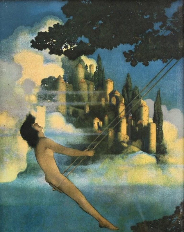 Dinky Bird : Maxfield Parrish: 1904 : Archival Quality Art Print to Frame
