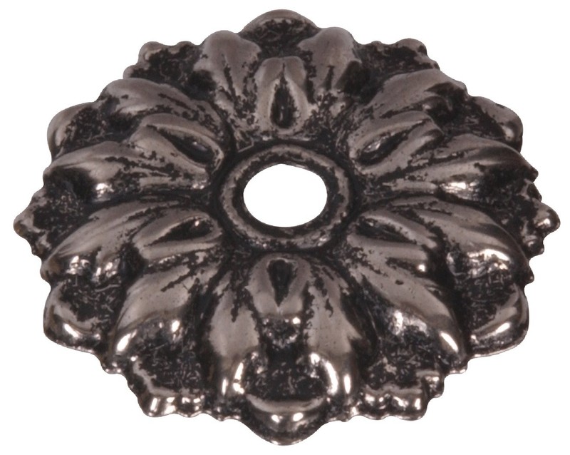 59218 Antique Silver Round Rosette, 3/4-Inch , 12-Pack
