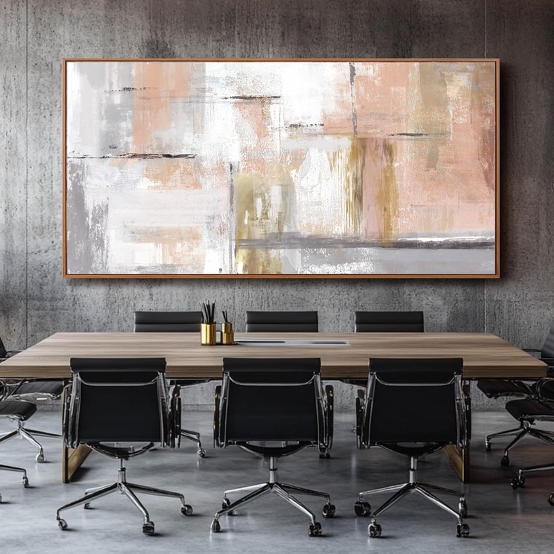 Large Gold Abstract Painting Kureful 30x60 Wall Art gallery