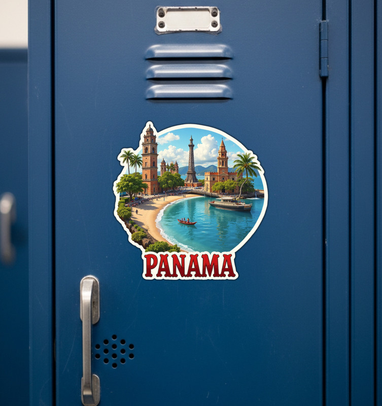 Panama Fridge Magnet or Laptop Sticker gallery