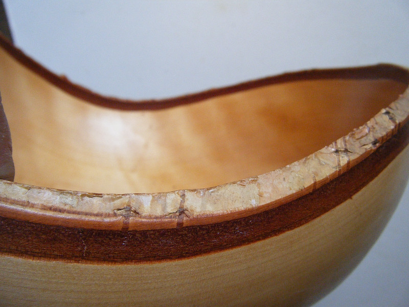 13" Handmade Freeform Live Edge Birch Wood Large Bowl Alaska Artist Buz Blum gallery