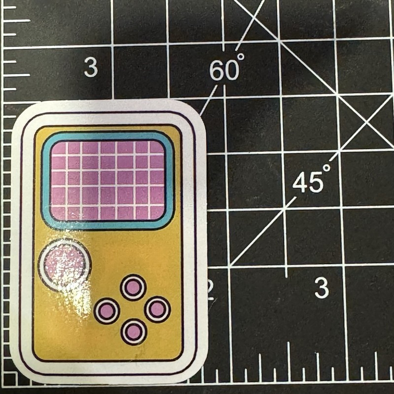 Game Boy Retro Yellow Pink Blue – Vinyl Decal Sticker Bomb 80’s Retro Y2K Vibe