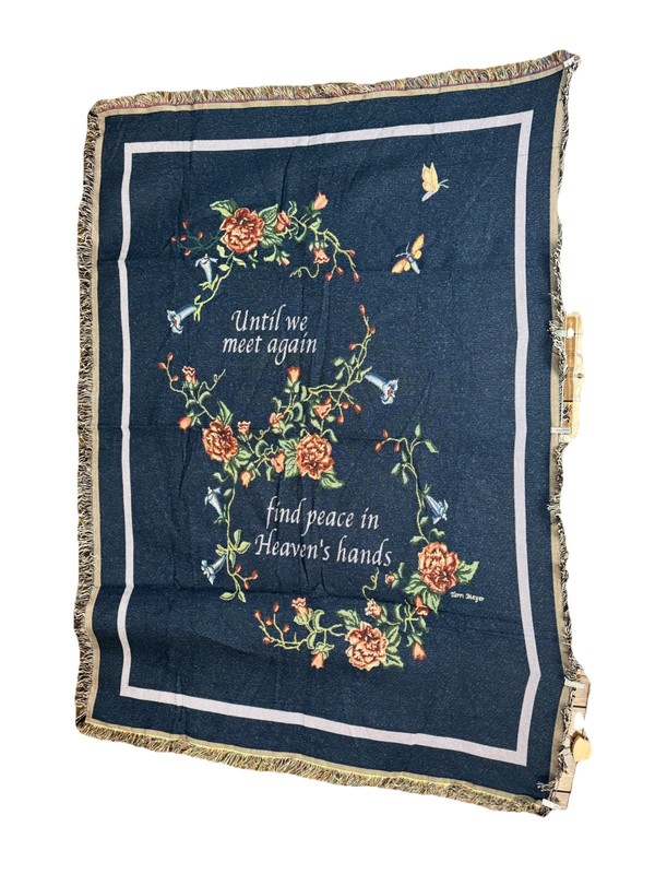 Until We Meet Again Find Peace In Heaven‘S Hand 76 X 54 Large Throw Blanket ￼￼