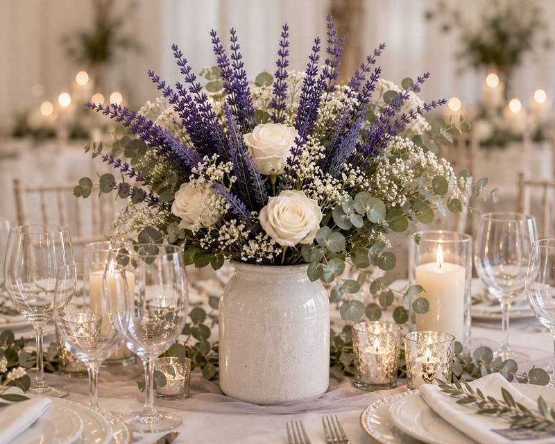 Purple Faux Lavender Stems Artificial Salvia Flowers Faux Greenery Picks French gallery