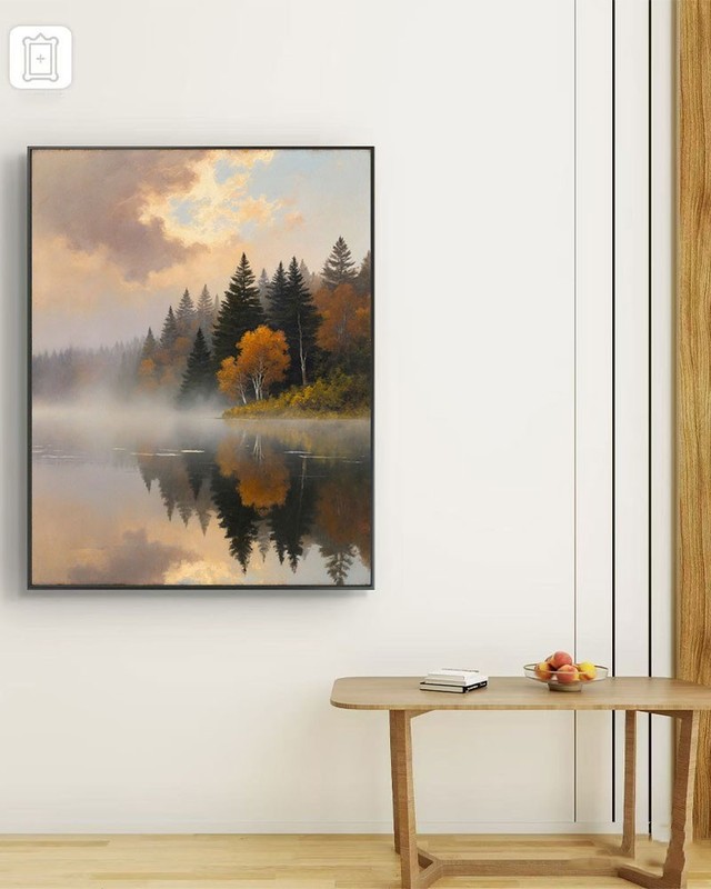 Premium Fall Landscape Art Print High Quality Canvas Home Gallery Forest Paint ✨ gallery