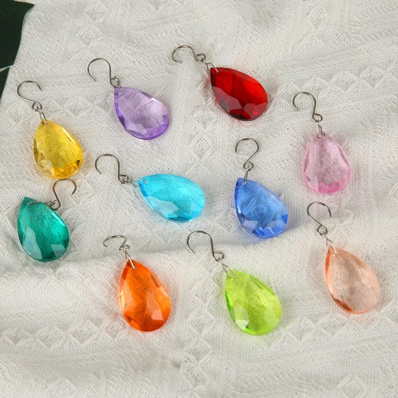 HYBEADS 38mm Crystal Suncatcher Prism, 10pcs Multicolor Teardrop Crystals Cha... gallery