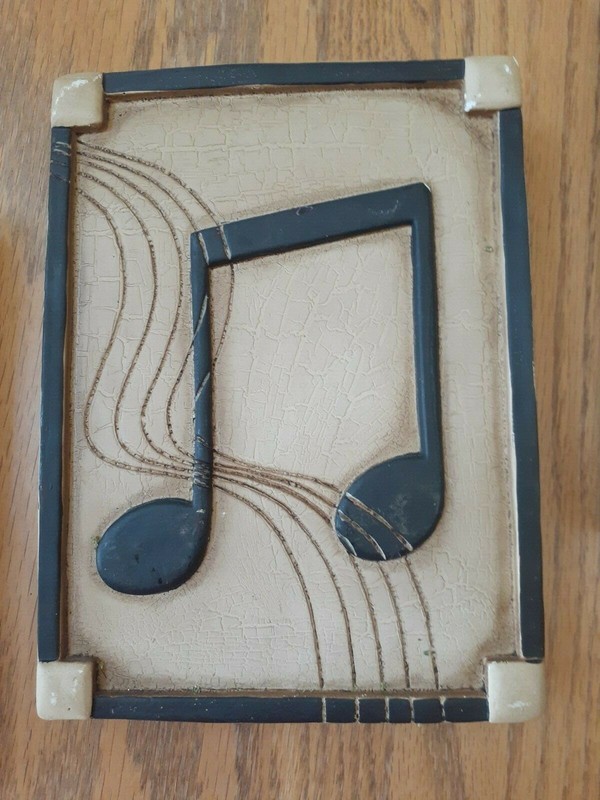 Indoor/Outdoor 3-Pc Set Home Decor Music Theme Musical Notes Stone Wall Art gallery