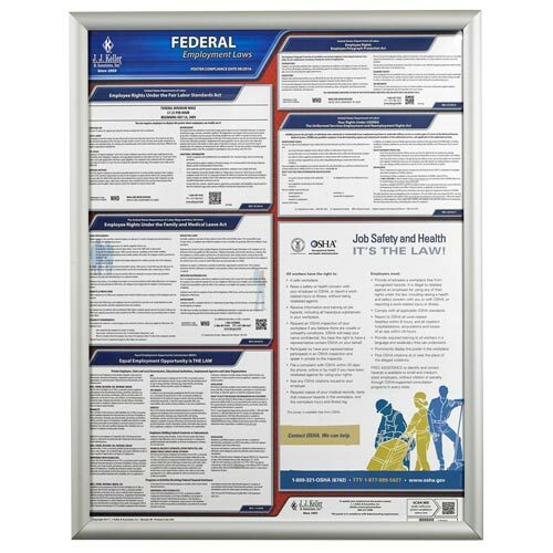 24" x 36" Aluminum Snap Poster Frame, 1" Profile, Wall Mounted gallery