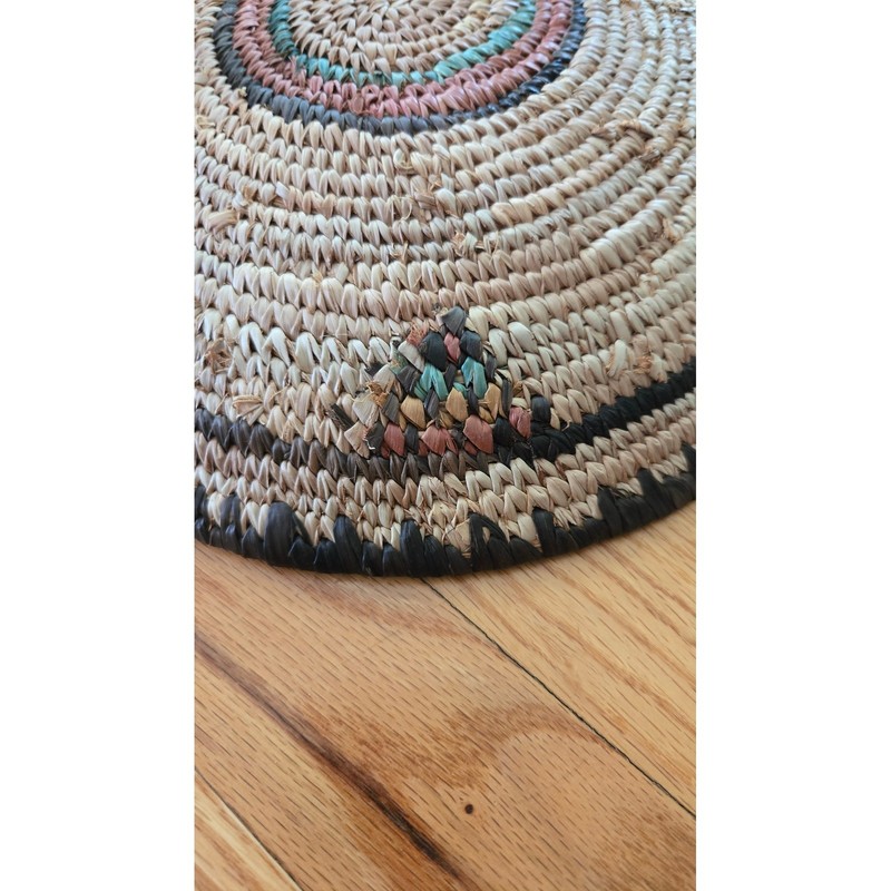 Hand Woven Coil Basket Bowl Geometric Southwestern Wall Art Decor 10.5" Plate gallery