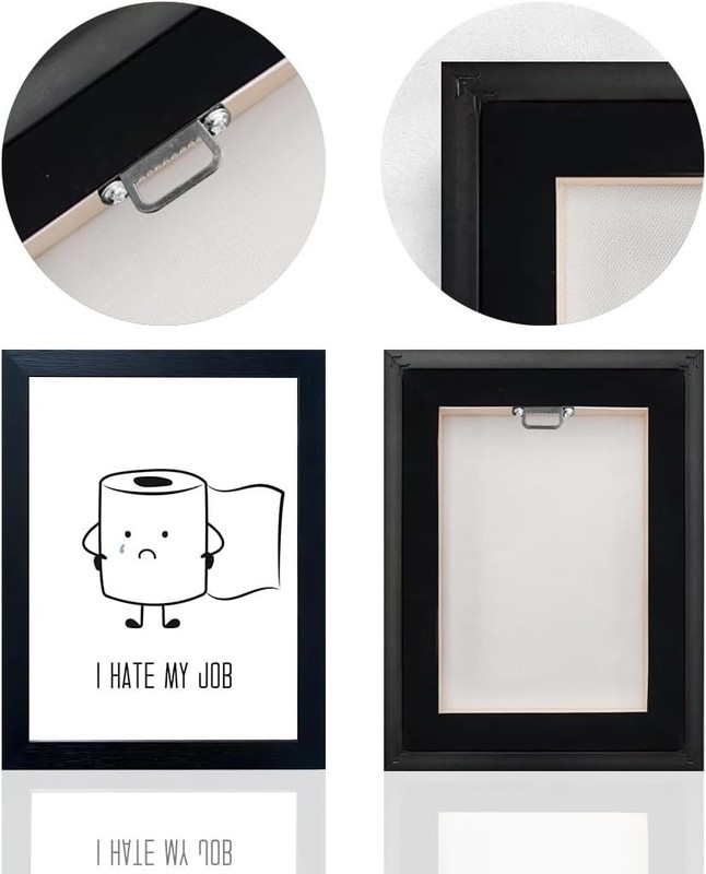 Funny Black & White Bathroom Art - Waterproof Canvas Toilet Paper Print gallery