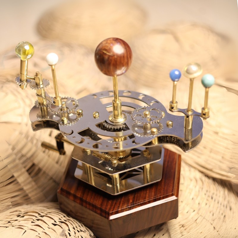 Orrery French Decor Master Piece for Book Shelves Brass and Steel Orrery
