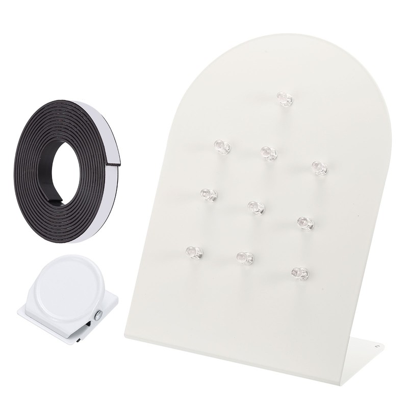 Magnetic Bulletin Board, Metal Magnetic Board with Magnet Accessory Set, White