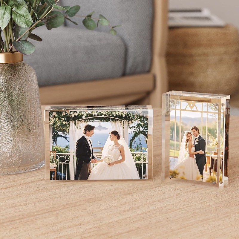 5x7 Acrylic Frames 6 Pack 20mm Thicker Frameless Clear Picture Frame Double Side gallery