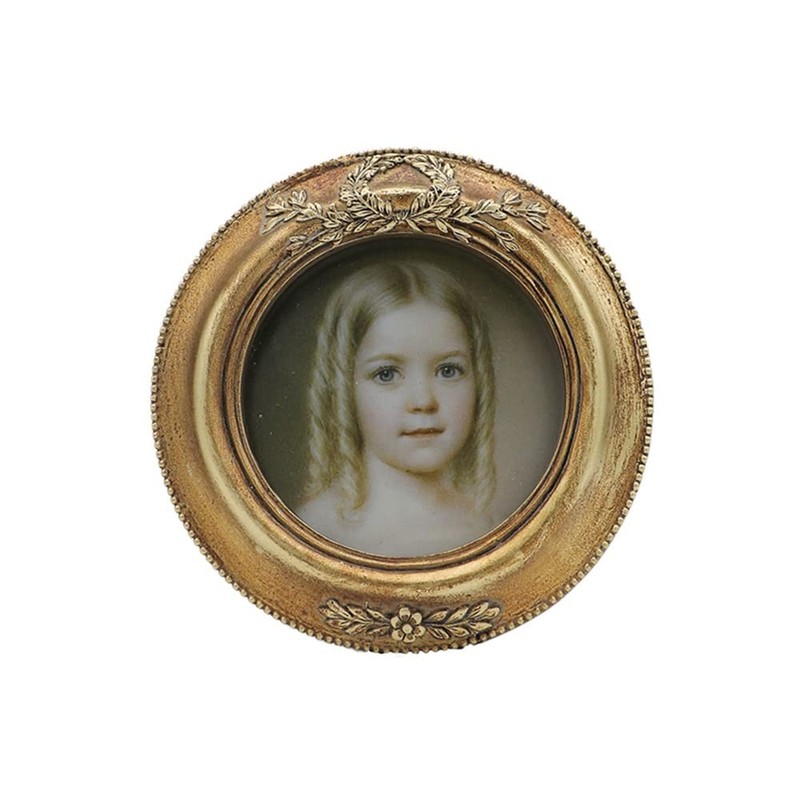 Small Vintage 3×3 Round Picture Frame, Mini Antique Ornate Circle Photo Frame…