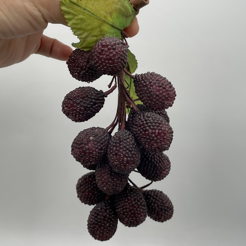 Vintage Grapes Sugar Beaded Fruit Lot of 2 Bundles Some Loose Decor Table gallery