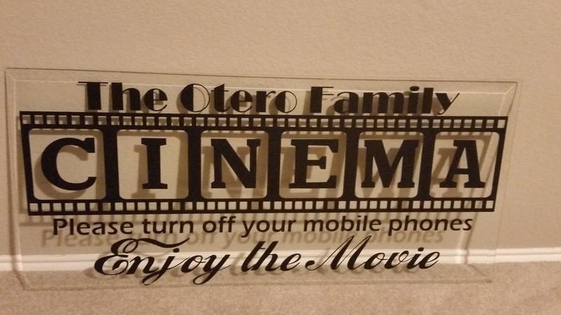 Cinema Theatre customized sign home movie theater vinyl wall decor mural decal gallery