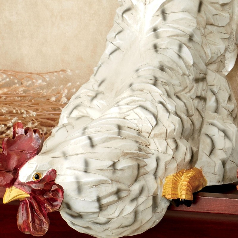 Content Rooster Shelf Sitter Set of - Resin - Green, Orange, Yellow, White, B... gallery