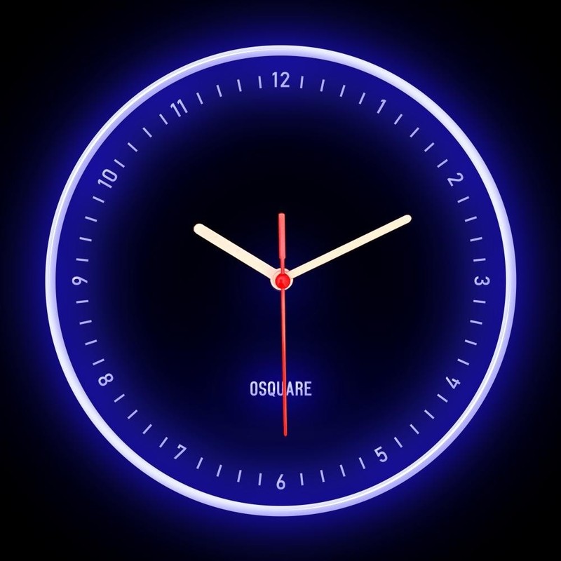 OSQUARE Minimalism North European Modern Interior Design Flexible Neon Clock 10" gallery