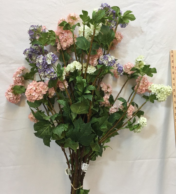 Lilac Flowers Long Stem 40" Pink Purple White Artificial Stem Blossoms Set 6 gallery