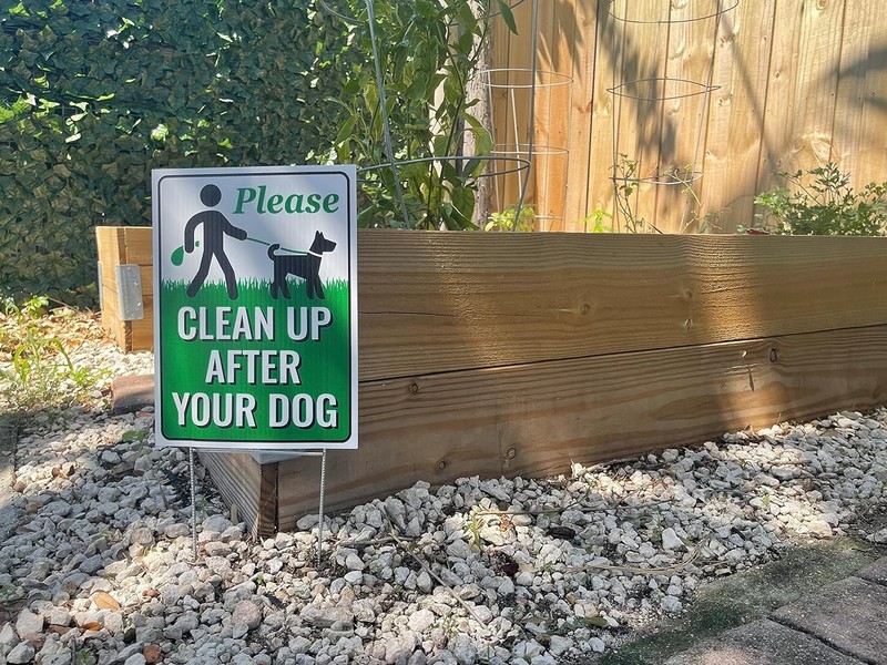 Attention-Grabbing Clean Up After Your Dog Sign - 18" x 9" for Yards and Parks gallery
