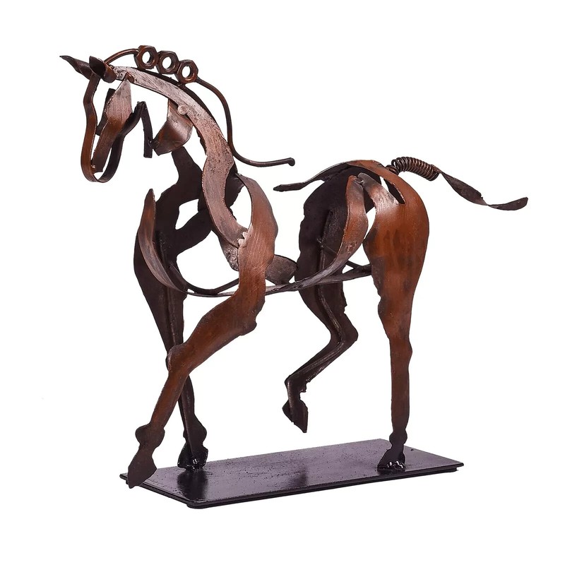 Metal Horse Statue Handmade SunBlogs Art Unique Rustic Modern Look Unique Decor